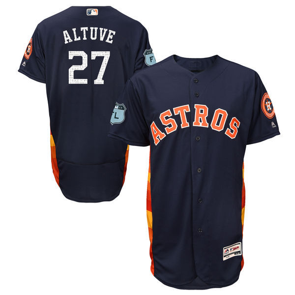 2017 MLB Houston Astros #27 Altuve Blue Jerseys->->MLB Jersey